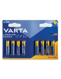 BLISTER 8 PILAS R03/AAA VARTA ALCALINAS