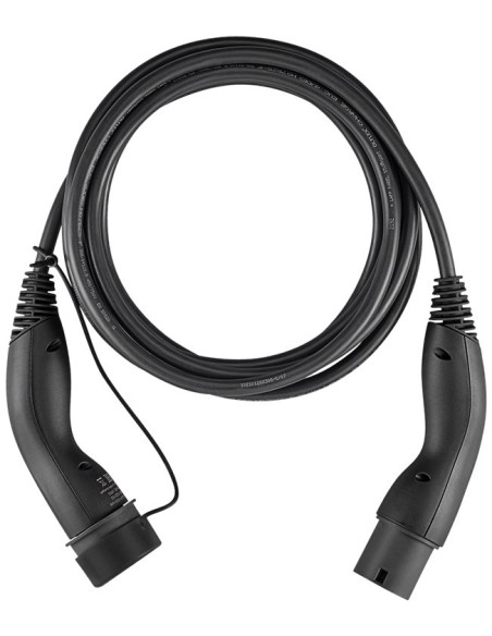 Cable de carga tipo 2, hasta 7,4 kW, 5 m, negro