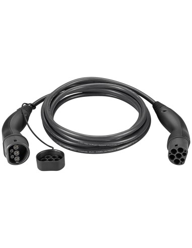 Cable de carga tipo 2, hasta 7,4 kW, 5 m, negro