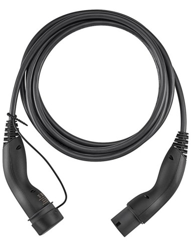Cable de carga tipo 2, hasta 22 kW, 5 m, negro