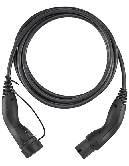 Cable de carga tipo 2, hasta 22 kW, 5 m, negro