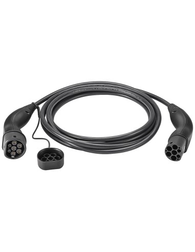 Cable de carga tipo 2, hasta 22 kW, 5 m, negro