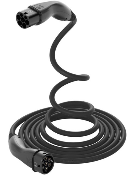 Cable de carga tipo 2 HELIX®, hasta 22 kW, 5 m, negro