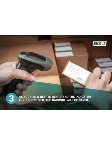 Escáner manual para códigos de barras 2D, con batería, compatible con Bluetooth y código QR