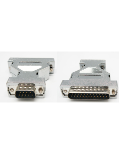 Adaptador DB9 macho - DB25 macho