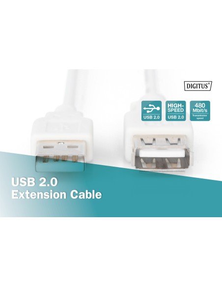 CABLE ALARGO USB 2.0 A M/H 1.8MTS