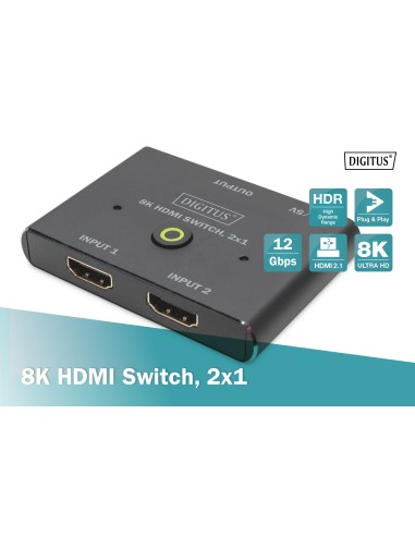 Conmutador 8K HDMI, 2x1