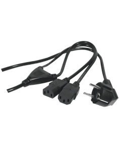 CABLE ALIMENTACIÓN  1 PTC A 2 C13 1.80MTS.