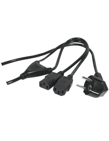 CABLE ALIMENTACIÓN  1 PTC A 2 C13 1.80MTS.