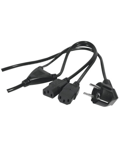 CABLE ALIMENTACIÓN  1 PTC A 2 C13 1.80MTS.