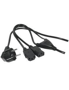 CABLE ALIMENTACIÓN  1 PTC A 2 C13 1.80MTS. 2