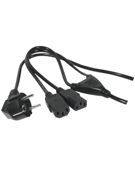 CABLE ALIMENTACIÓN  1 PTC A 2 C13 1.80MTS.