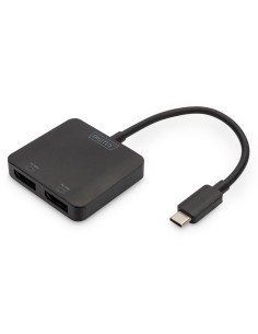 Concentrador de video MST de 2 puertos USB-C a 2x DisplayPort