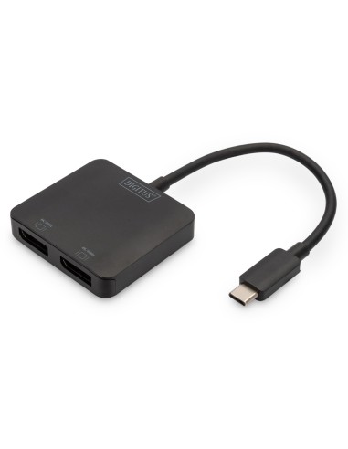 Concentrador de video MST de 2 puertos USB-C a 2x DisplayPort