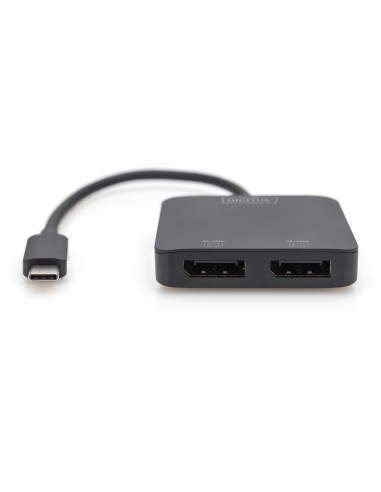 Concentrador de video MST de 2 puertos USB-C a 2x DisplayPort