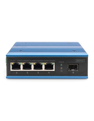 Conmutador Industrial Ethernet de 4 puertos 10/100Base-TX a 100Base-FX