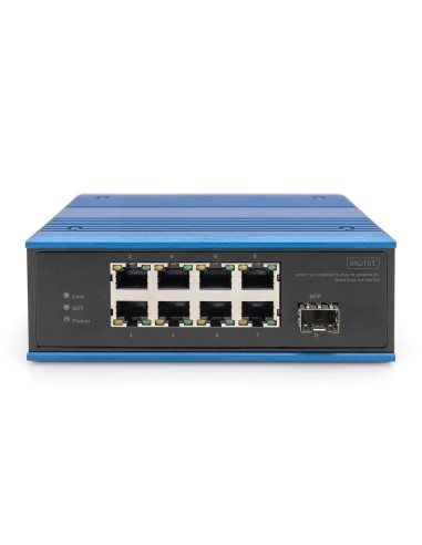 Conmutador Industrial PoE de 8 puertos 10/100Base-TX(PoE) a 100Base-FX