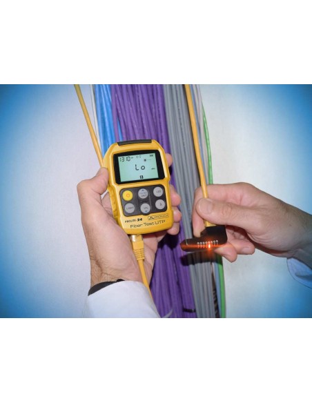 Fiber Test UTP: Medidor de potencia óptica, VFL y tester ethernet