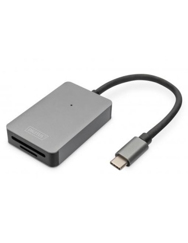 Lector de tarjetas USB-C, 2 puertos, alta velocidad