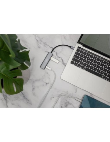 Hub de 4 puertos USB-C, 2 USB A + 2 USB-C