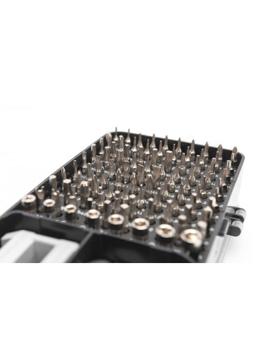 Juego de destornilladores para mecánica de precisión, 115 piezas