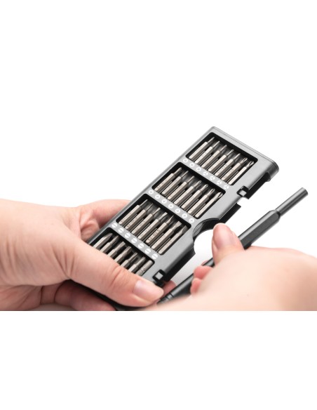 Juego de destornilladores para mecánica de precisión, 57 piezas