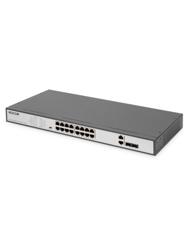 Conmutador Fast Ethernet PoE 16 puertos PoE + 2, 250W PoE