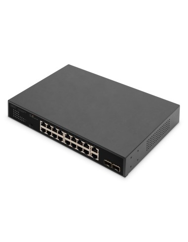 Conmutador 16+2 puertos 10/100/1000 Mbps + 2 Gigabit SFP PoE