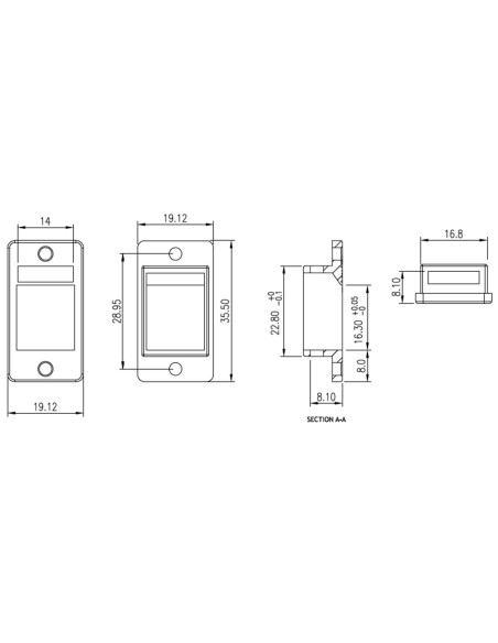 Módulo Keystone adaptador RJ45 CAT 6A, STP
