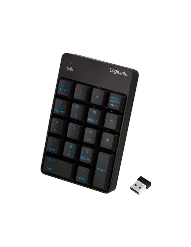 Teclado inalámbrico, 2,4 GHz, negro