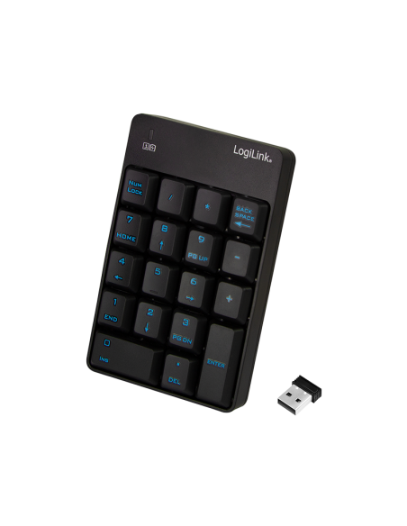 Teclado inalámbrico, 2,4 GHz, negro