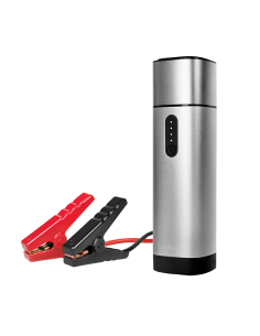 Batería Power bank externao de 10000 mAh, 2x USB-A, arrancador de batería para automóvil, gris metalizado