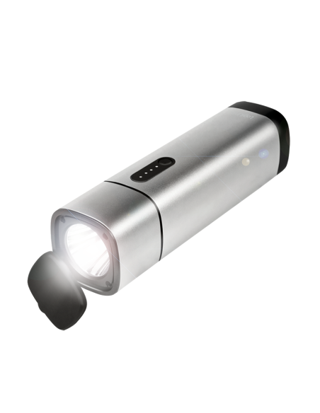 Batería Power bank externao de 10000 mAh, 2x USB-A, arrancador de batería para automóvil, gris metalizado