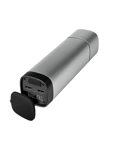 Batería Power bank externao de 10000 mAh, 2x USB-A, arrancador de batería para automóvil, gris metalizado