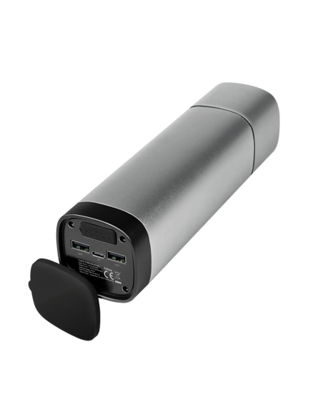 Batería Power bank externao de 10000 mAh, 2x USB-A, arrancador de batería para automóvil, gris metalizado