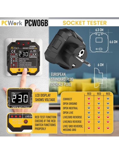 SOCKET TESTER - RCD TESTER