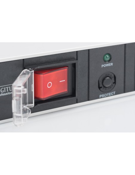 Regleta de enchufes, protección de sobrecarga, 7 tomas de tierra, 2 m