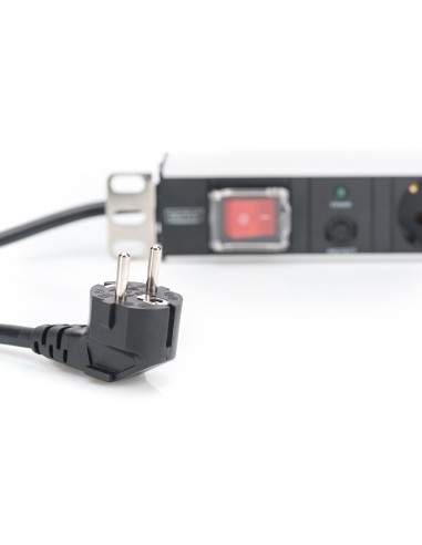 Regleta de enchufes, protección de sobrecarga, 7 tomas de tierra, 2 m
