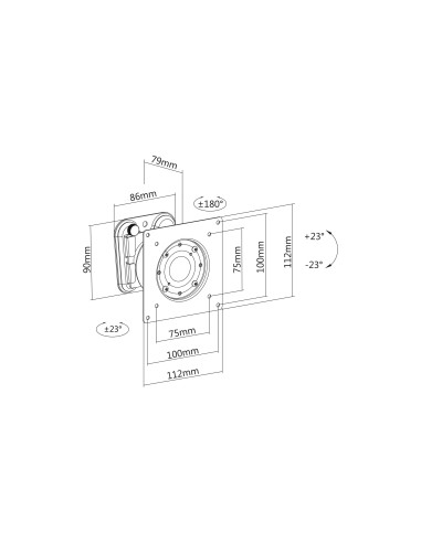 Soporte de pared universal con función giratoria