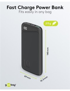 Batería externa de carga rápida de 10 000 mAh (USB-C™ PD, QC 3.0) 2