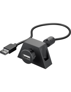 Cable de extensión USB 2.0 de alta velocidad con soporte de montaje, negro 2