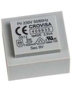TRANSFORMADOR ENCAPSULADO PCB 12V 3.5VA 291mA