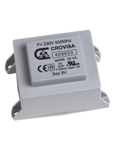 TRANSFORMADOR ENCAPSULADO PCB 2x18V 20VA 2x555mA