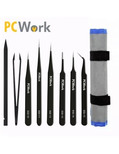 JUEGO 8 PINZAS PRECISION ESD