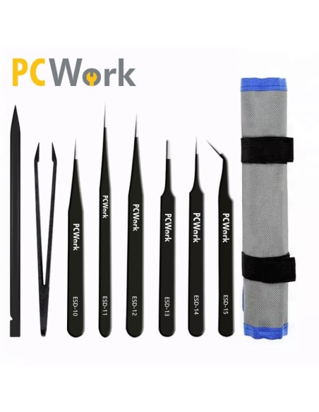 JUEGO 8 PINZAS PRECISION ESD