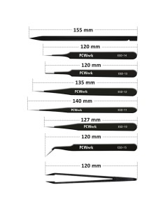 JUEGO 8 PINZAS PRECISION ESD 2