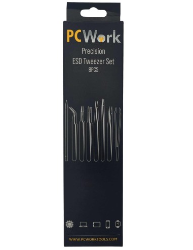 JUEGO 8 PINZAS PRECISION ESD