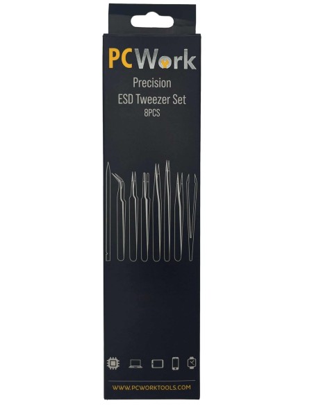 JUEGO 8 PINZAS PRECISION ESD