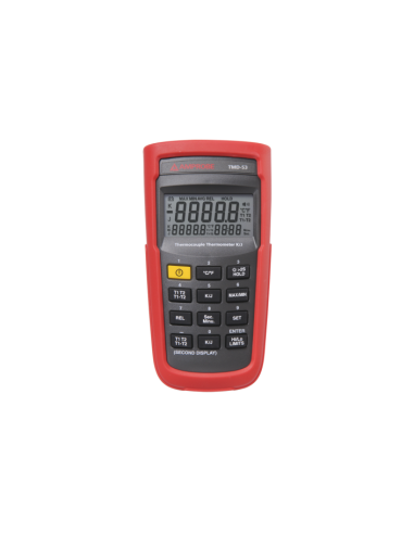 Termómetro digital de tipo K/tipo J con doble entrada
