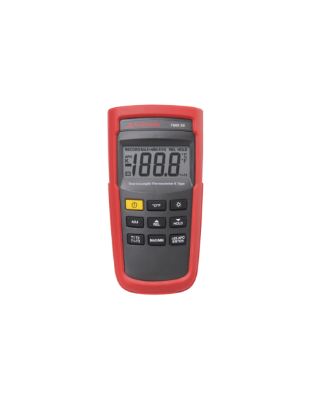 Termómetro digital de tipo K con doble entrada